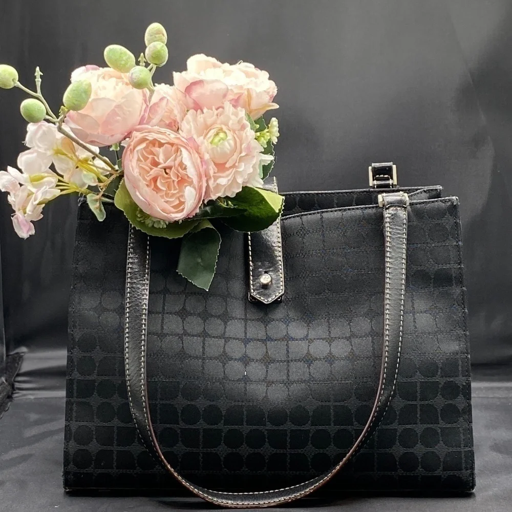Kate Spade Dressy Black Nylon Textured Bag EUC, Vintage